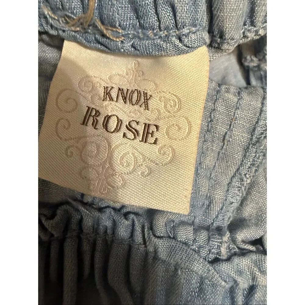Knox Rose Womens Drawstring Elastic Waist Mid-Rise Jogger Pants Light Blue XS - Picture 8 of 12